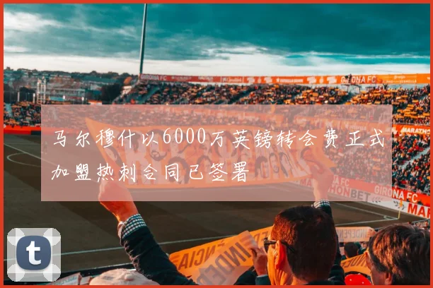 马尔穆什以6000万英镑转会费正式加盟热刺合同已签署